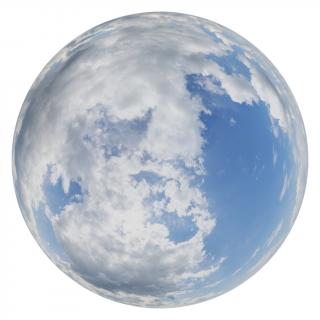 HDRi Skydome of Blue Clouded Sky 16K